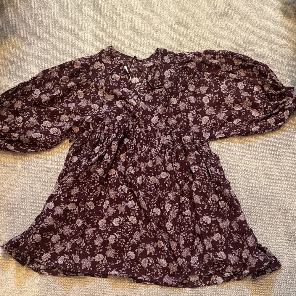 Madewell Burgundy Floral dress